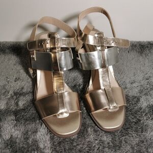 Clarks Gold and Silver Women's Sandals